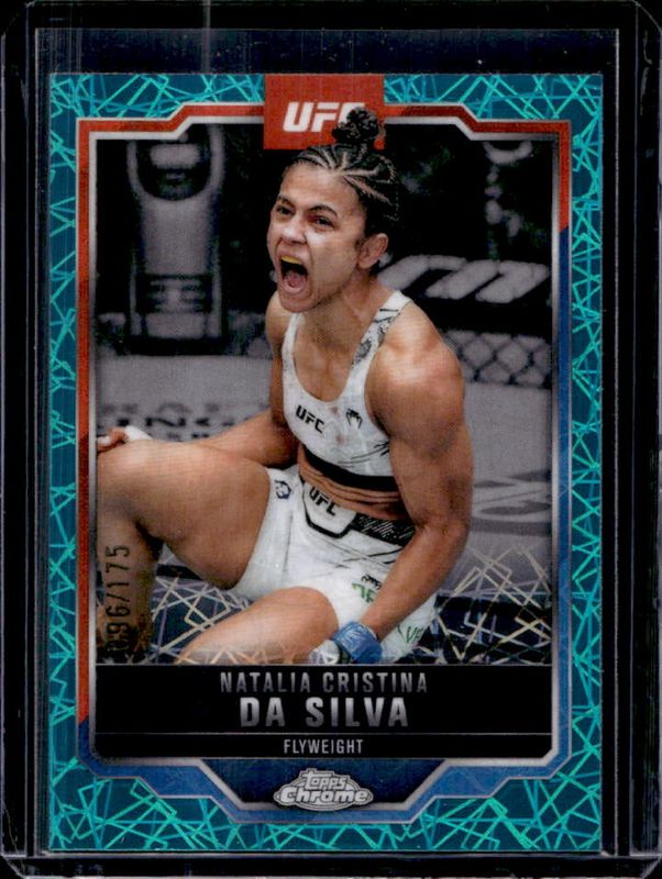 Natalia Cristina da Silva 2025 Topps Chrome UFC #82 Teal Lazer Refractor /175 RAW