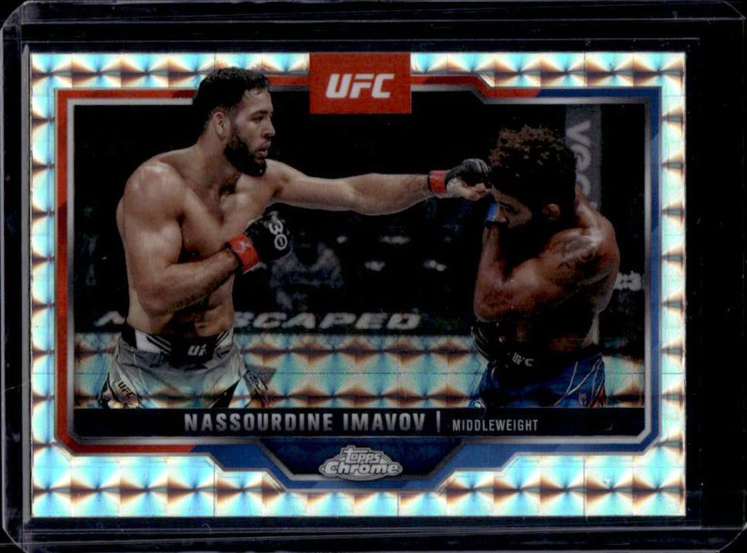 Nassourdine Imavov 2025 Topps Chrome UFC #155 Geometric Refractor RAW
