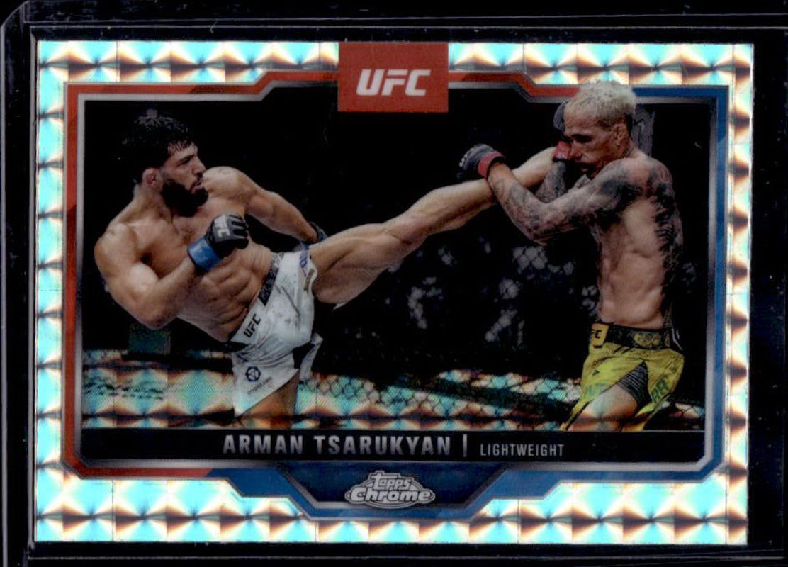 Arman Tsarukyan 2025 Topps Chrome UFC #94 Geometric Refractor RAW