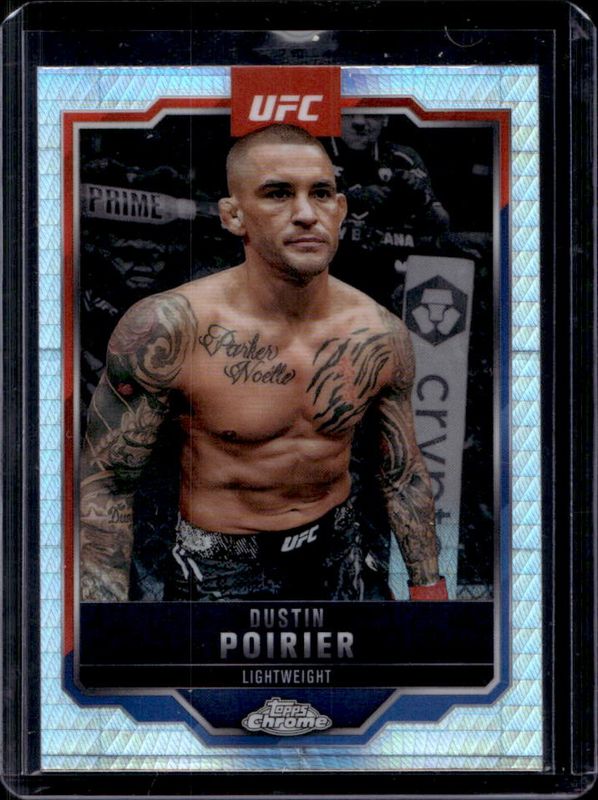 Dustin Poirier 2025 Topps Chrome UFC #7 Prism Refractor RAW