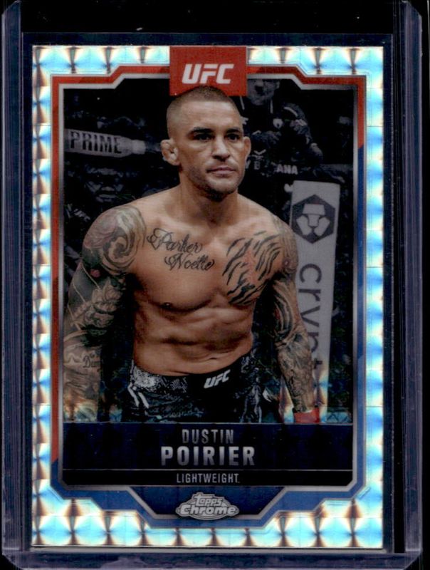 Dustin Poirier 2025 Topps Chrome UFC #7 Geometric Refractor RAW