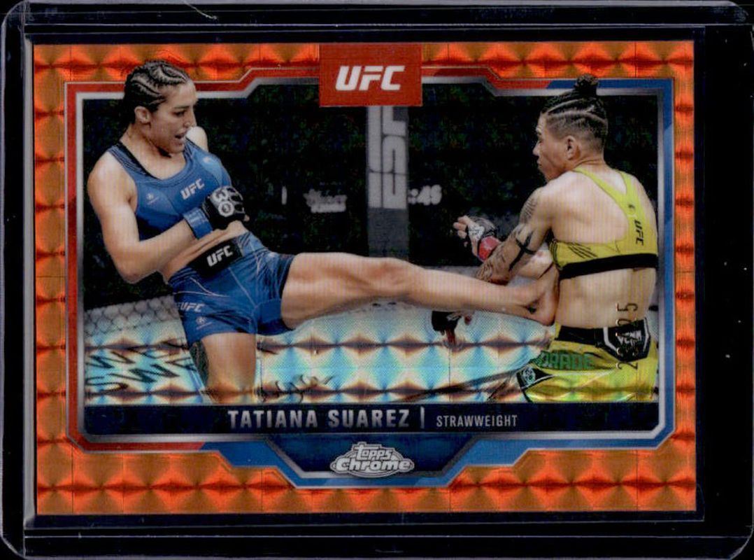 Tatiana Suarez 2025 Topps Chrome UFC #72 Orange Refractor /25 RAW