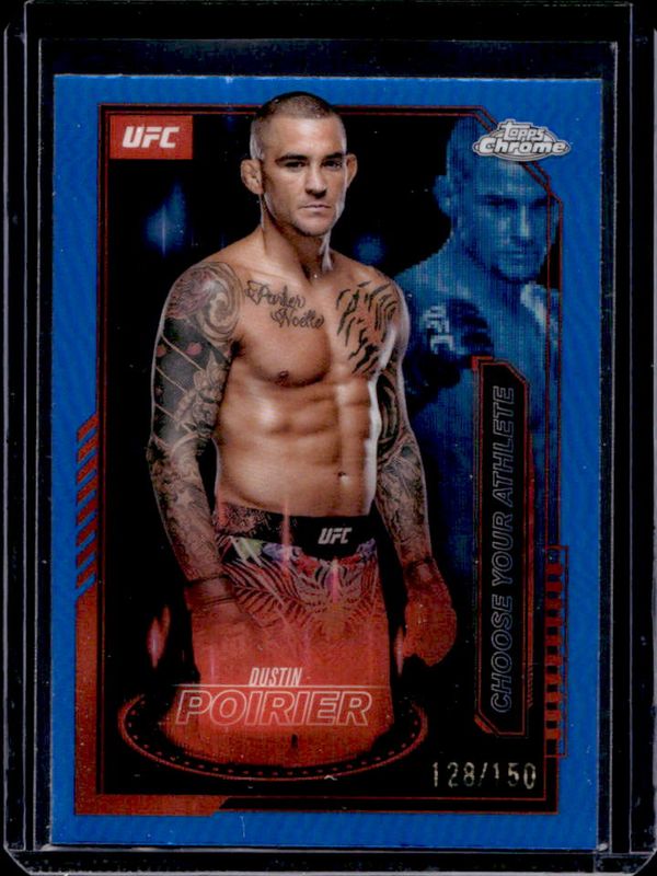 Dustin Poirier 2025 Topps Chrome UFC #MCL-1 Mission Control - Blue Refractor /150 RAW