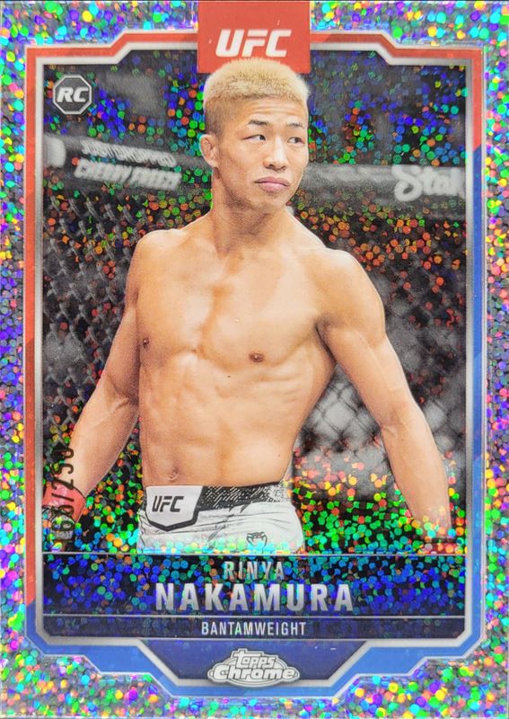 Rinya Nakamura 2025 Topps Chrome UFC #128 Speckle Refractor /250 Rookie RAW