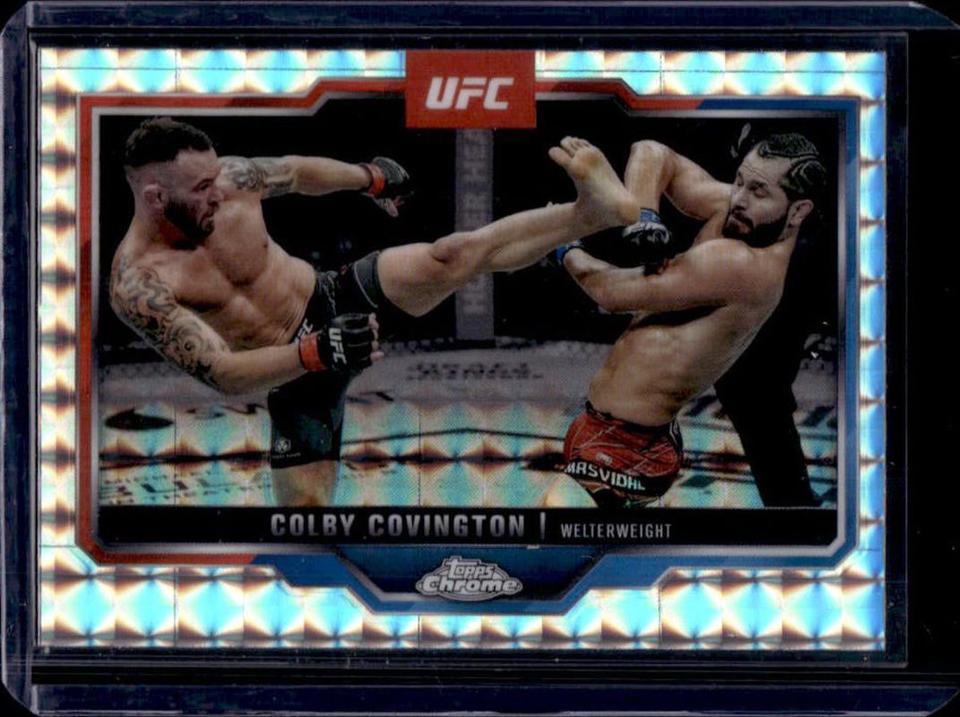 Colby Covington 2025 Topps Chrome UFC #154 Geometric Refractor RAW