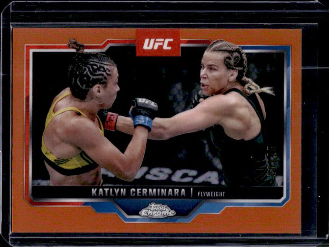 Katlyn Cerminara 2025 Topps Chrome UFC #114 Orange Refractor /25 RAW