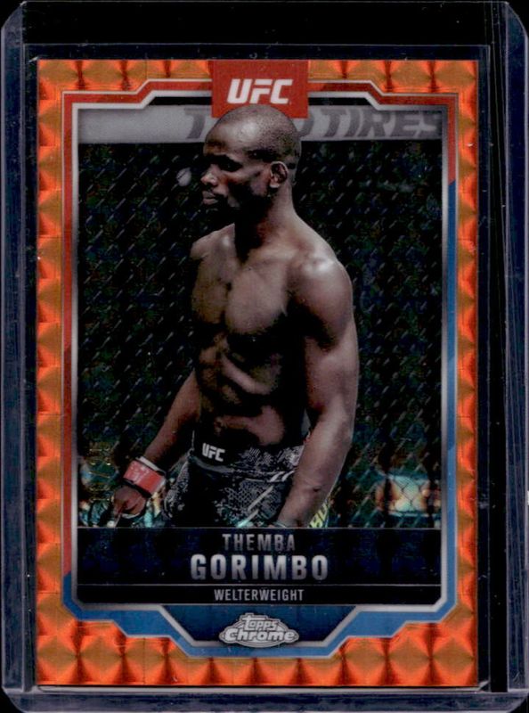 Themba Gorimbo 2025 Topps Chrome UFC #164 Orange Geometric Refractor /25 RAW