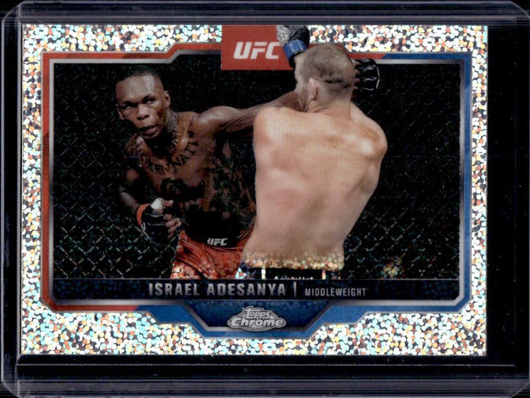 Israel Adesanya 2025 Topps Chrome UFC #3 Speckle Refractor /250 RAW