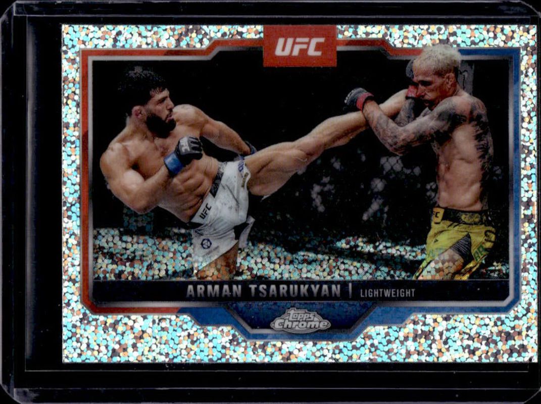 Arman Tsarukyan 2025 Topps Chrome UFC #94 Speckle Refractor /250 RAW