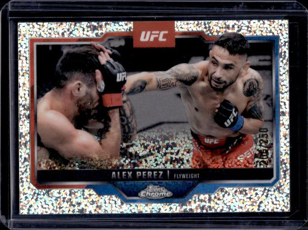 Alex Perez 2025 Topps Chrome UFC #60 Speckle Refractor /250 RAW