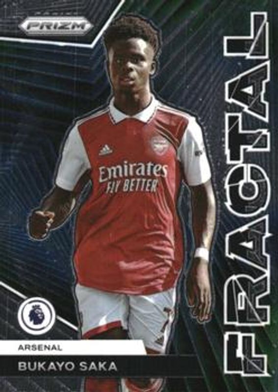 Bukayo Saka 2022 Prizm Premier League #6 Fractal RAW
