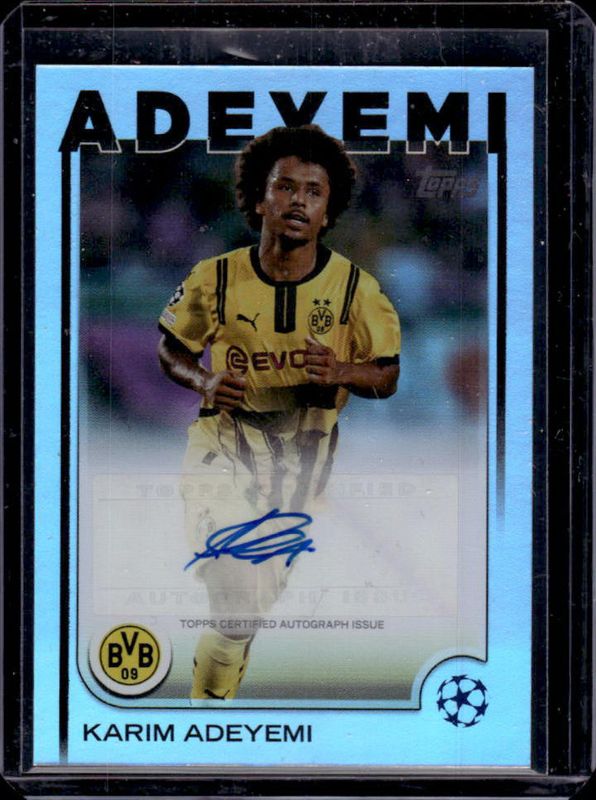 Karim Adeyemi 2024 Topps UEFA Club Competitions #A-KA Base Autographs RAW