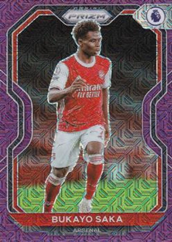 Bukayo Saka 2020 Chronicles #11 Premier League Purple Mojo RAW