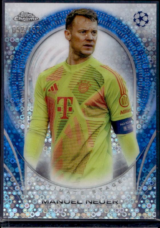 Manuel Neuer 2024 Topps UEFA Club Competitions #USC-18 Ultimate Stage Chrome - Blue Refractor /150 RAW
