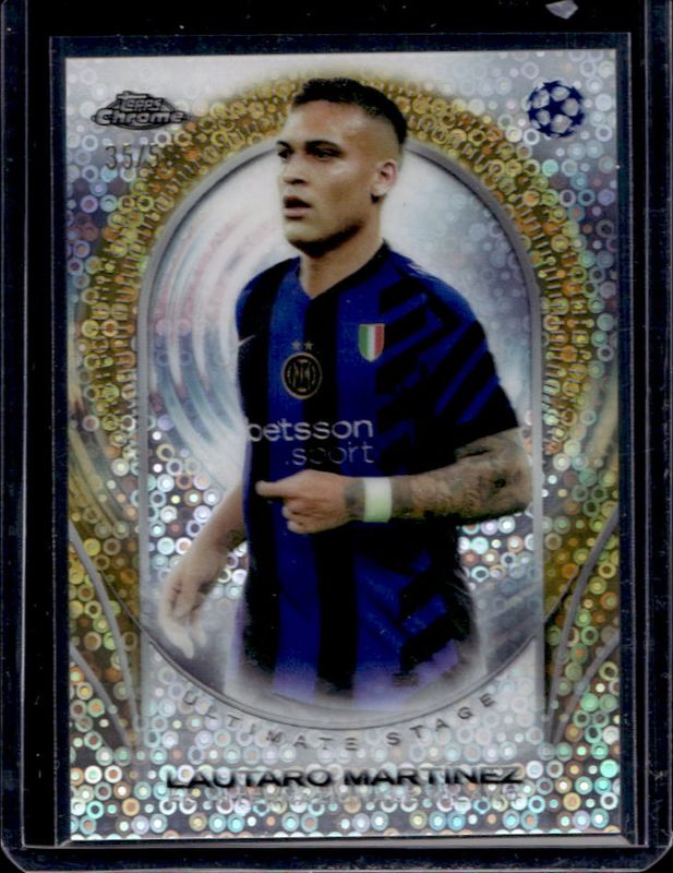 Lautaro Martinez 2024 Topps UEFA Club Competitions #USC-23 Ultimate Stage Chrome - Gold Refractor /50 RAW