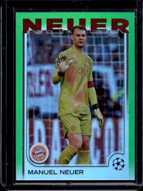 Manuel Neuer 2024 Topps UEFA Club Competitions #101 Green Foilboard /99 RAW