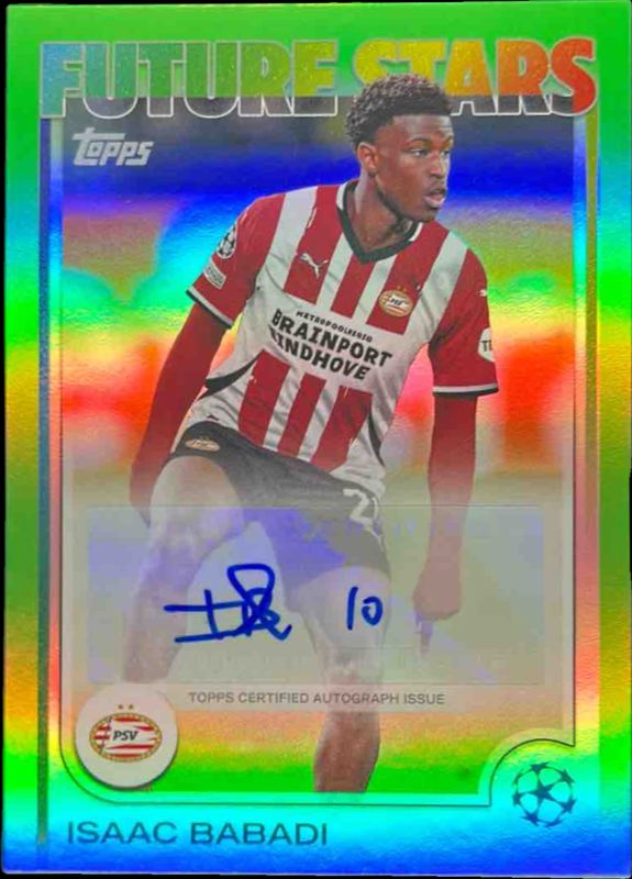 2024 Topps UEFA Club Competitions #FSA-IB Future Stars Autographs Neon - Green Foilboard /199