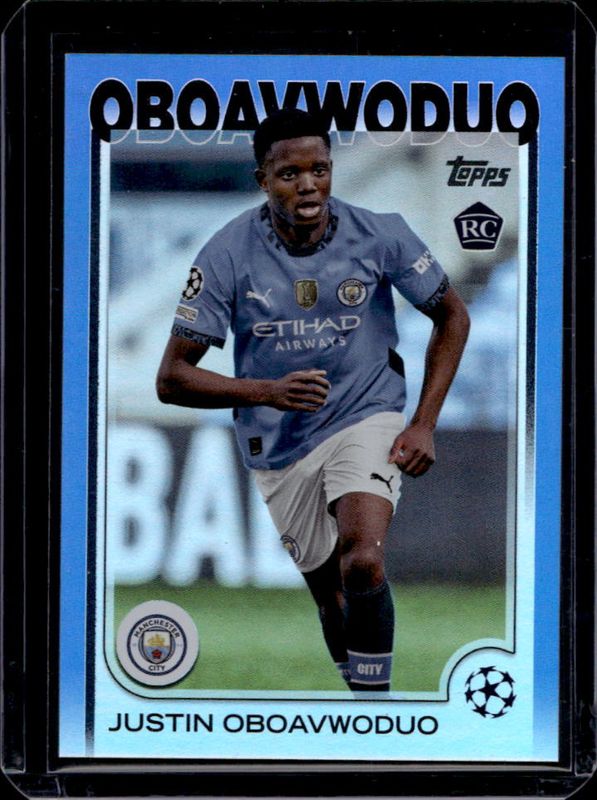 Justin Oboavwoduo 2024 Topps UEFA Club Competitions #144 Blue Foilboard /125 RAW