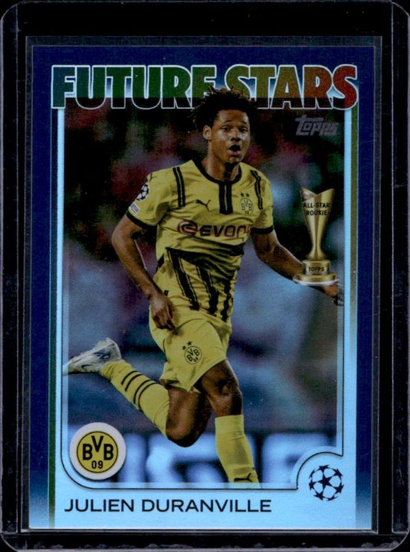 Julien Duranville 2024 Topps UEFA Club Competitions #166 Navy Blue Foilboard /275 RAW