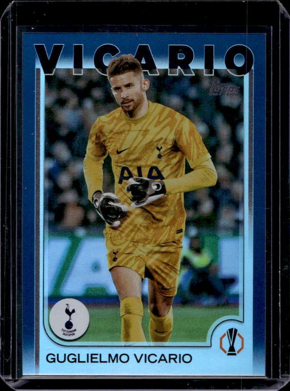Guglielmo Vicario 2024 Topps UEFA Club Competitions #12 Navy Blue Foilboard /275 RAW