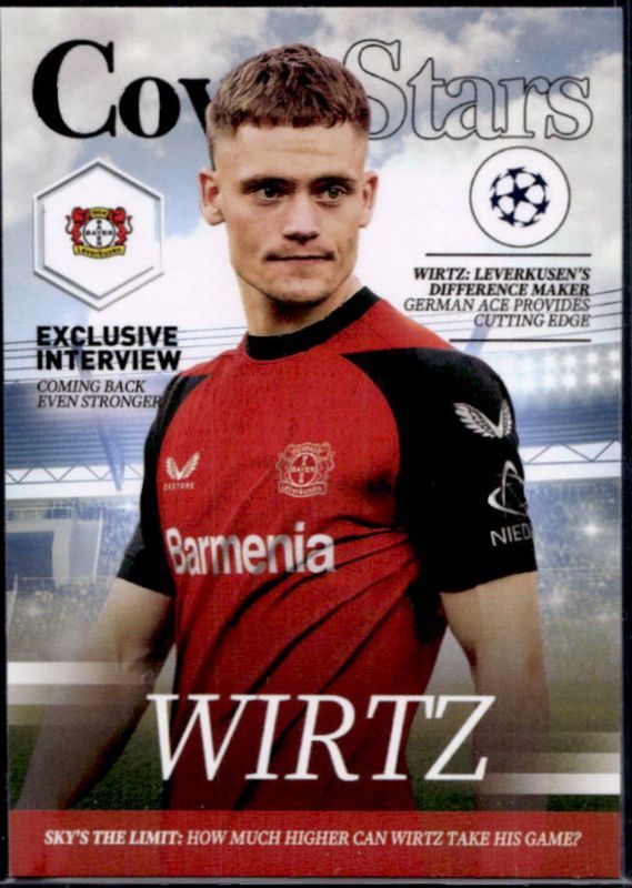 Florian Wirtz 2024 Topps UEFA Club Competitions #CS-8 Cover Stars RAW