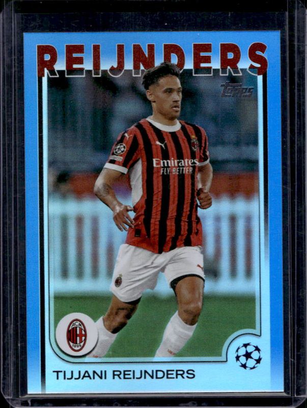 Tijjani Reijnders 2024 Topps UEFA Club Competitions #139 Blue Foilboard /125 RAW