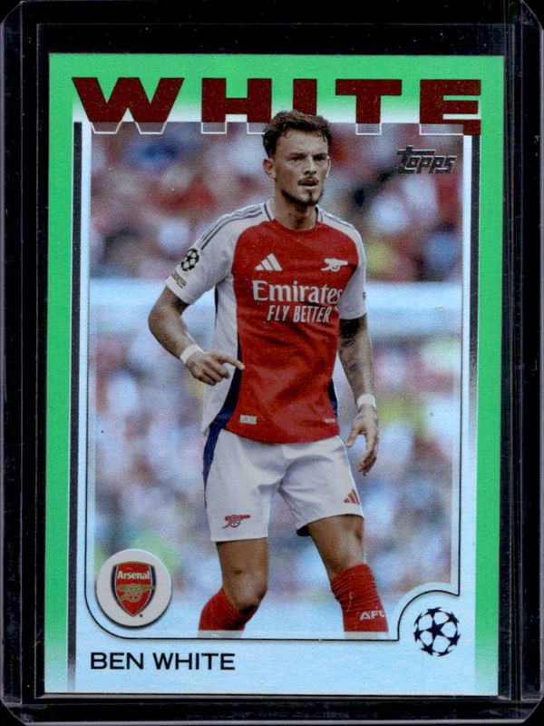 Ben White 2024 Topps UEFA Club Competitions #95 Green Foilboard /99 RAW