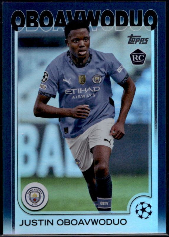 Justin Oboavwoduo 2024 Topps UEFA Club Competitions #144 Navy Blue Foilboard /275 RAW