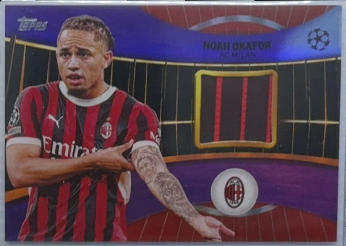 2024 Topps UEFA Club Competitions #SR-NO Topps Superstar Relics - Purple Foilboard /299