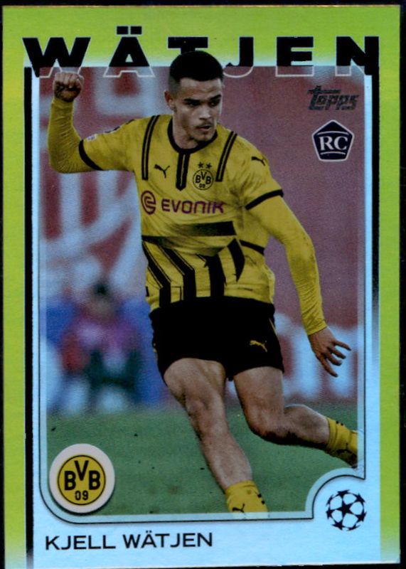 Kjell Watjen 2024 Topps UEFA Club Competitions #118 Yellow Foilboard /175 Rookie RAW