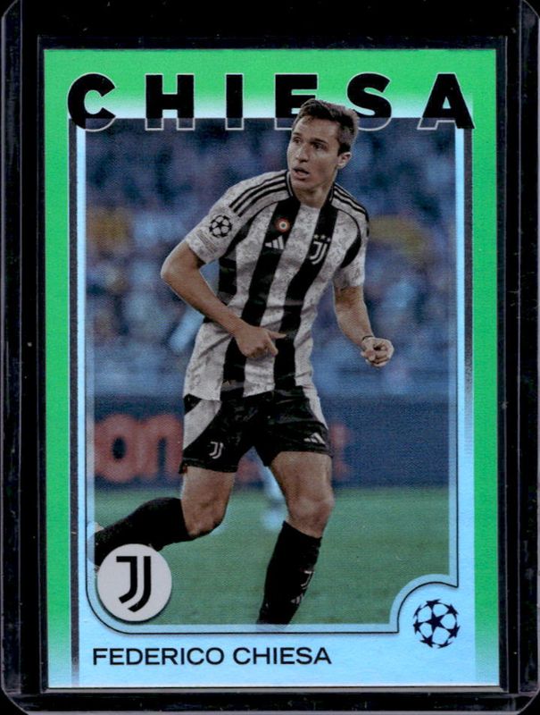 Federico Chiesa 2024 Topps UEFA Club Competitions #46 Green Foilboard /99 RAW
