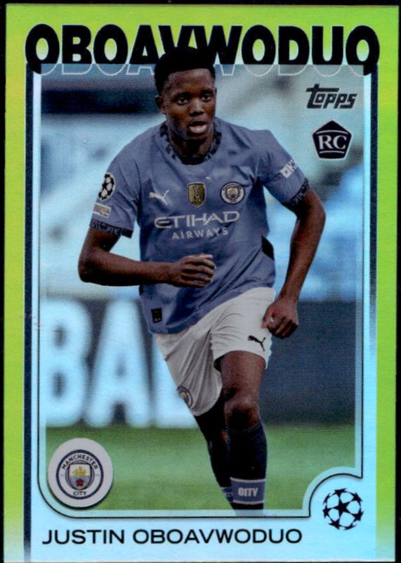 Justin Oboavwoduo 2024 Topps UEFA Club Competitions #144 Yellow Foilboard /175 RAW
