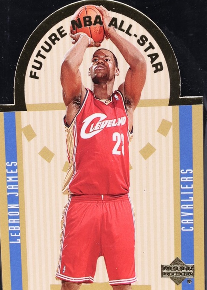 LeBron James 2003 Upper Deck #E15 Future NBA All-Star Die-Cut