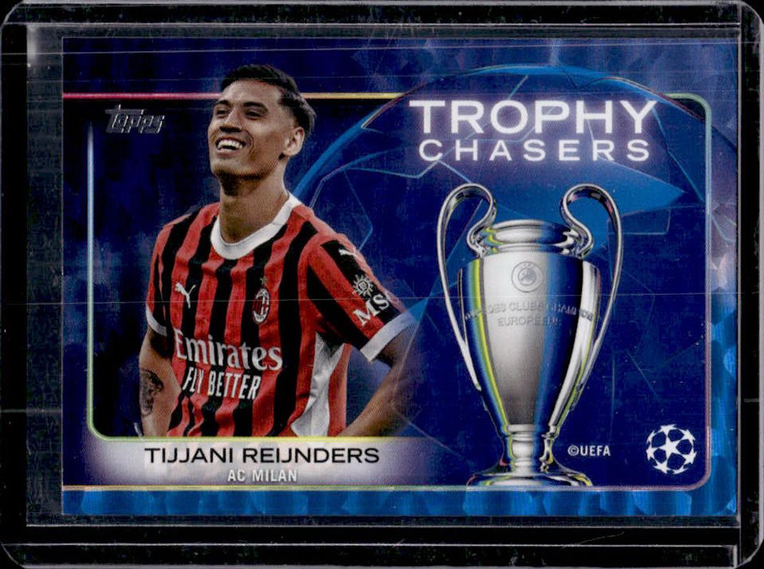 Tijjani Reijnders 2024 Topps UEFA Club Competitions #RF-6 Trophy Chasers - Icy Blue /75 RAW
