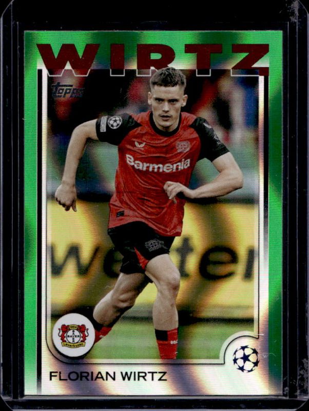 Florian Wirtz 2024 Topps UEFA Club Competitions #150 Green Flowfractor RAW