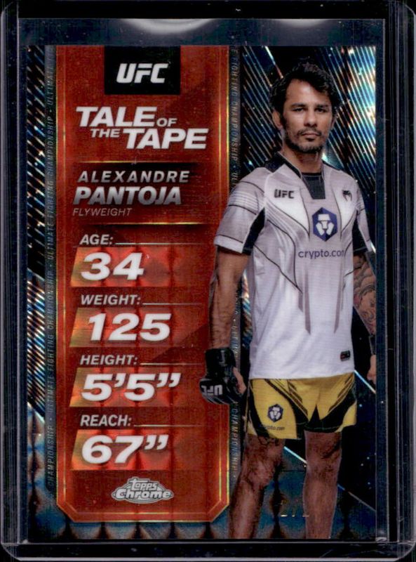 Alexandre Pantoja 2025 Topps Chrome UFC #TTT-1 Tale of the Tape - Black Geometric Refractor /2 RAW