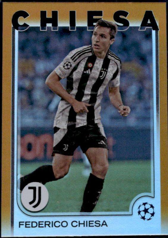 Federico Chiesa 2024 Topps UEFA Club Competitions #46 Orange Foilboard /25 RAW