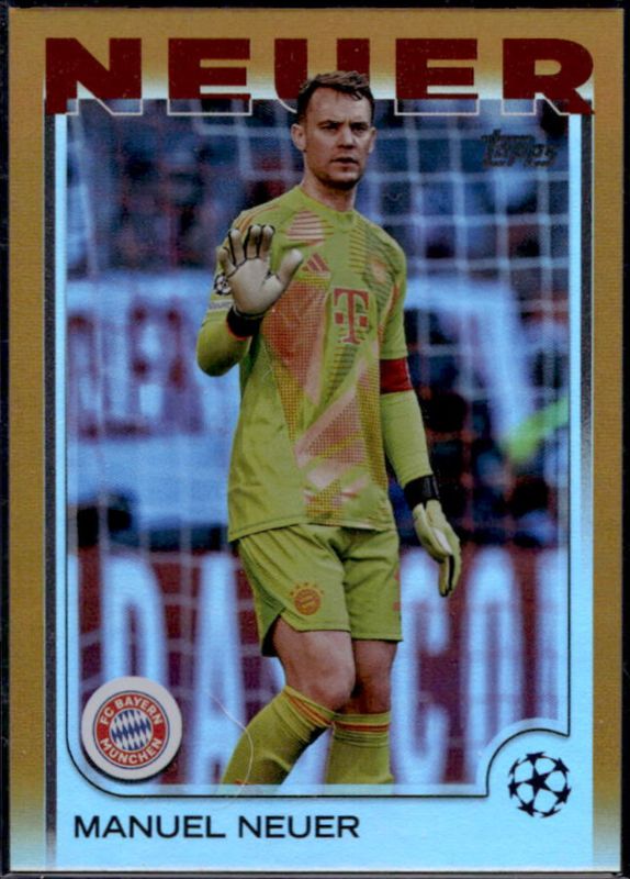 Manuel Neuer 2024 Topps UEFA Club Competitions #101 Orange Foilboard /25 RAW