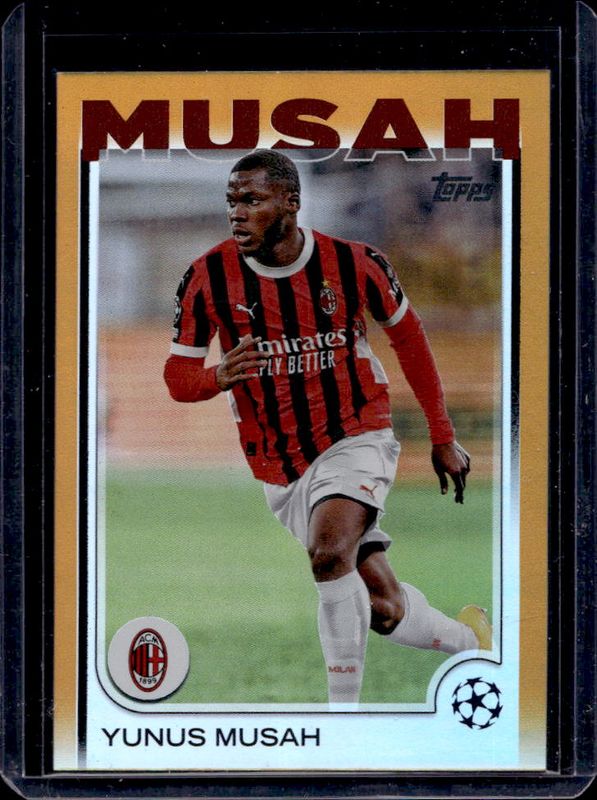 Yunus Musah 2024 Topps UEFA Club Competitions #79 Orange Foilboard /25 RAW