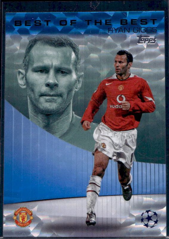Ryan Giggs 2024 Topps UEFA Club Competitions #BOTB-13 Best of the Best: UCL Legends - Icy Blue /75 RAW
