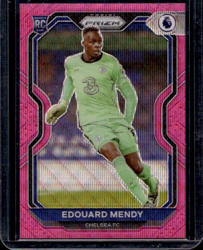 Edouard Mendy 2020 Chronicles #23 Premier League Pink Wave FOTL /19 RAW