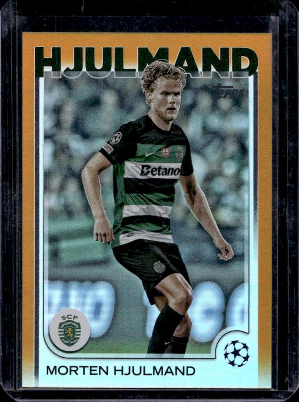 Morten Hjulmand 2024 Topps UEFA Club Competitions #175 Orange Foilboard /25 RAW