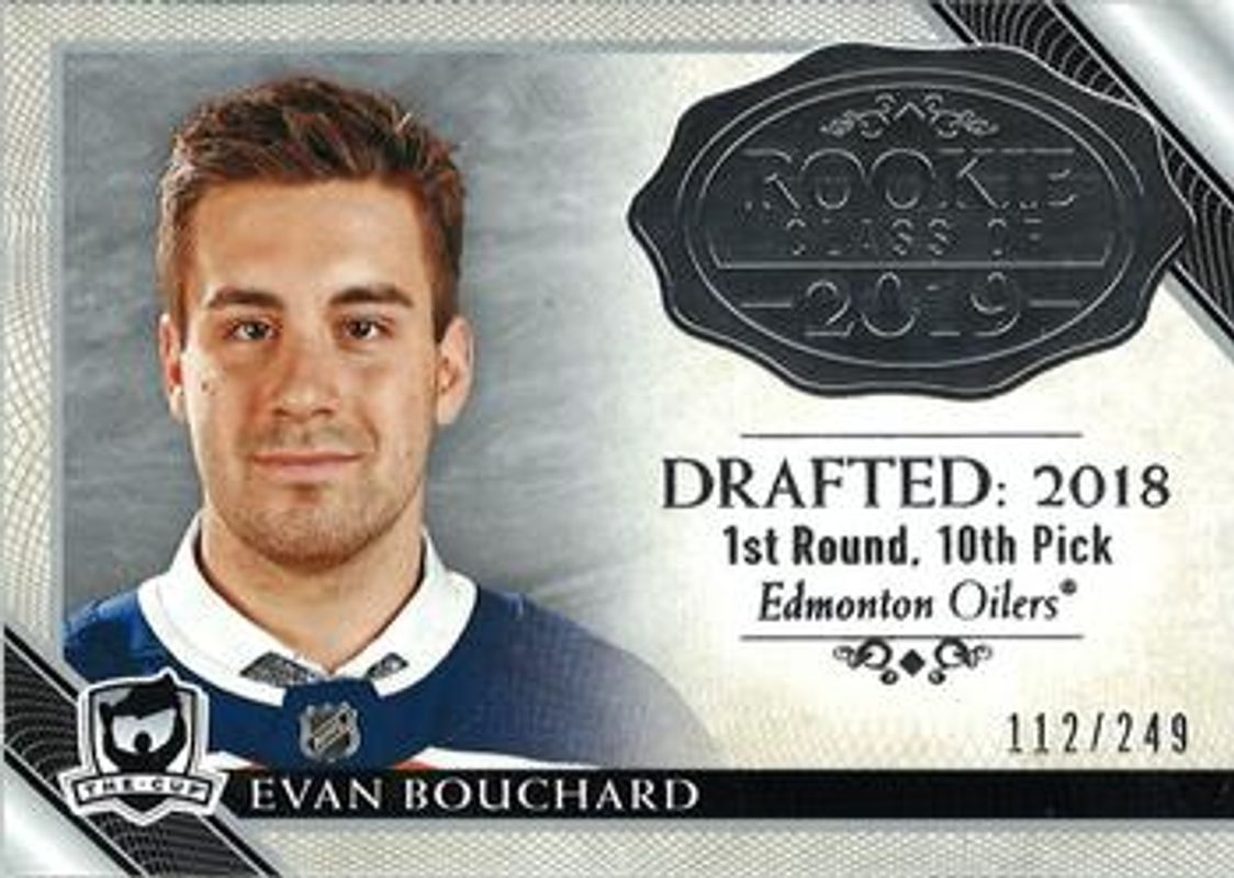 Evan Bouchard 2018 Upper Deck The Cup #2019-EB Rookie Class of 2019 /249 RAW