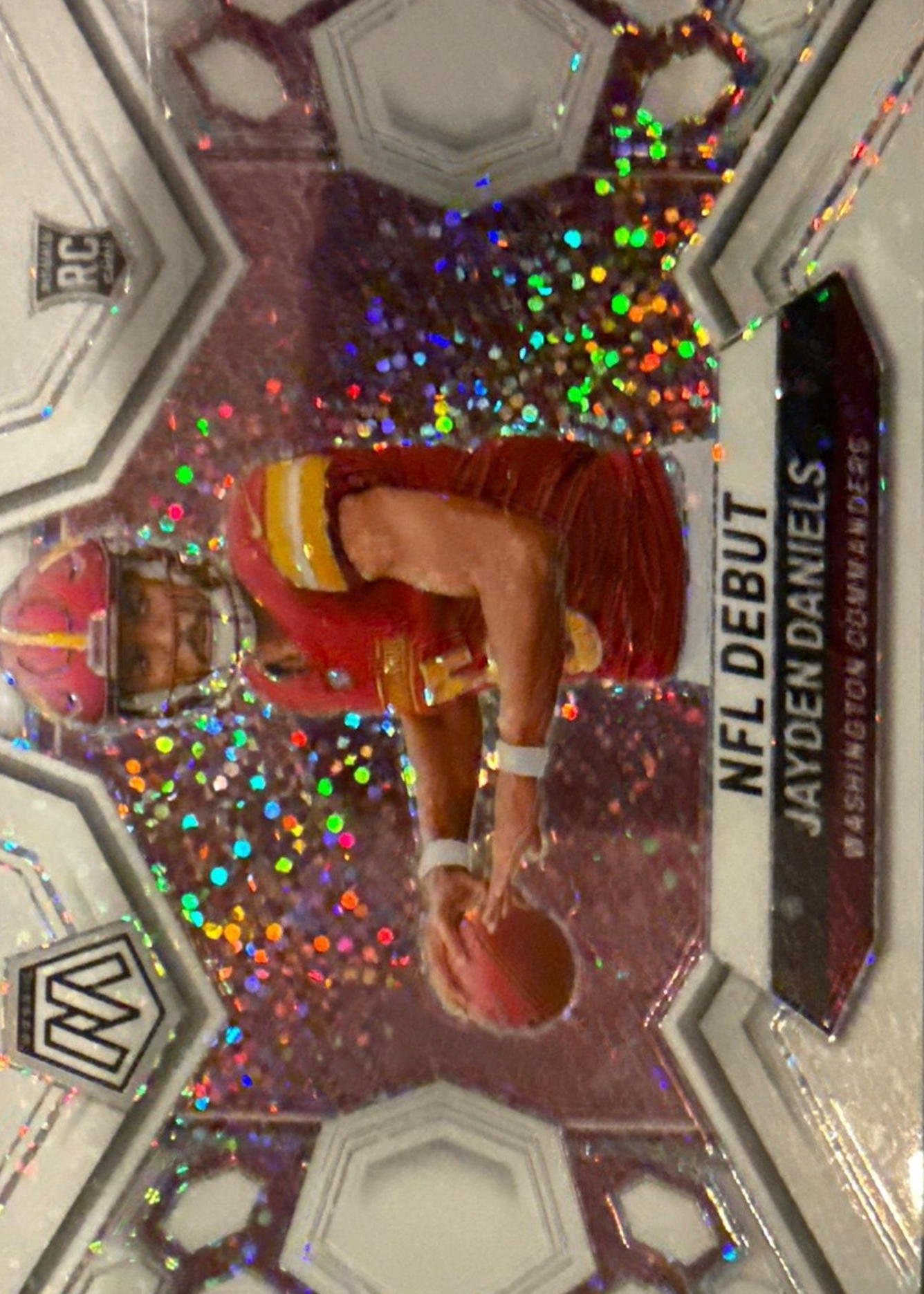 Jayden Daniels 2024 Mosaic #272 NFL Debut - White Sparkle /(SSP