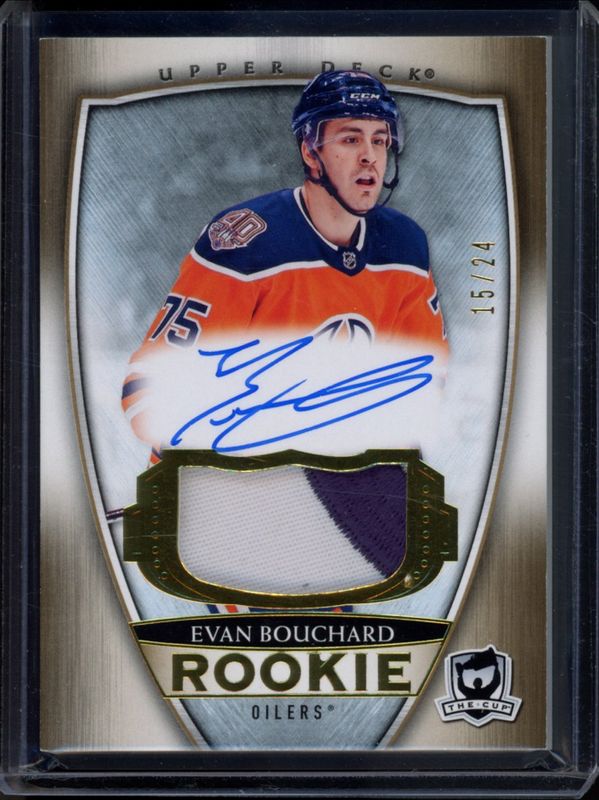 Evan Bouchard 2018 Upper Deck The Cup #109 Gold Foil /24 Rookie RAW