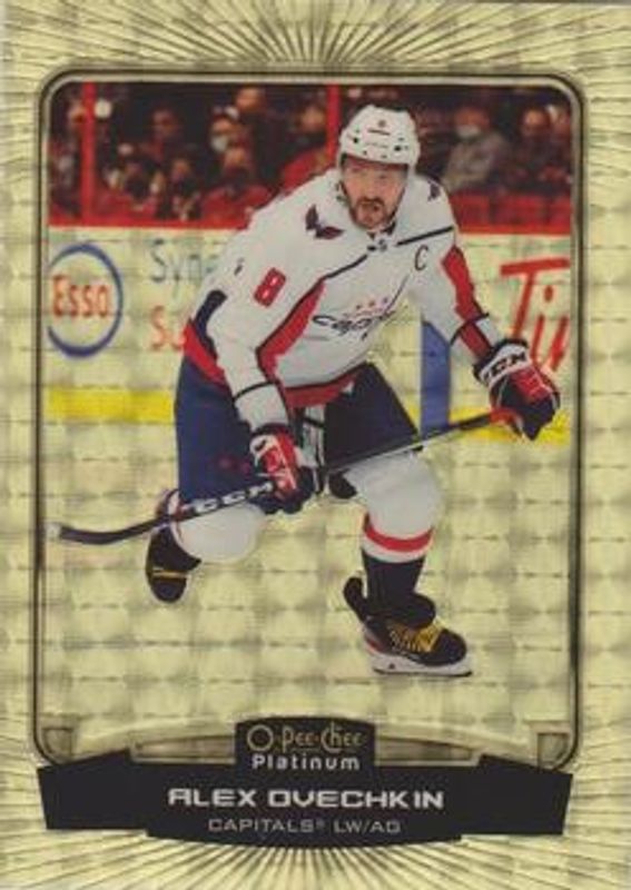 Alexander Ovechkin 2022 O-Pee-Chee #P-AO O-Pee-Chee Platinum Previews - Golden Treasures /1 RAW