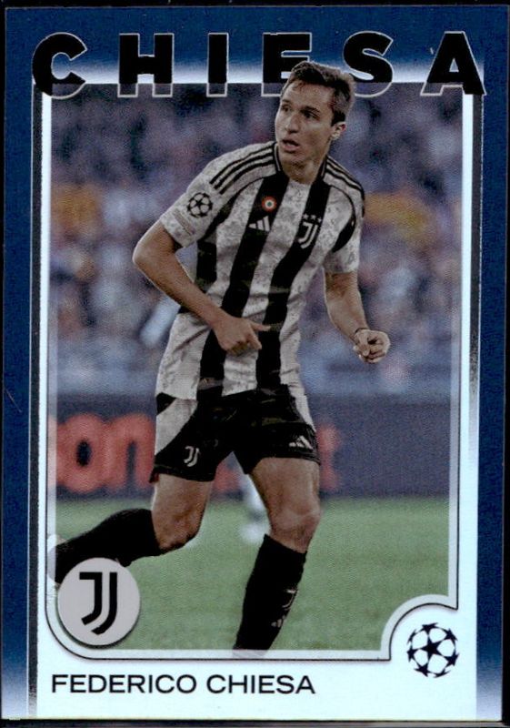 Federico Chiesa 2024 Topps UEFA Club Competitions #46 Navy Blue Foilboard /275 RAW