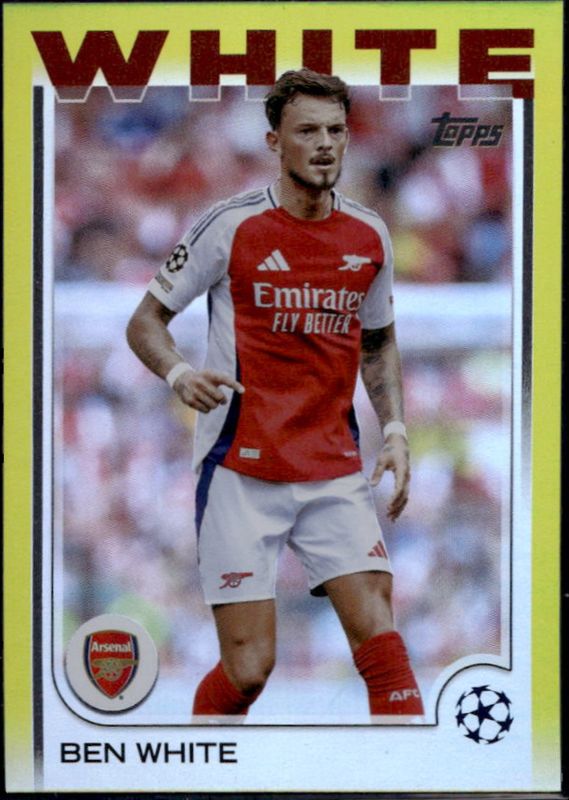 Ben White 2024 Topps UEFA Club Competitions #95 Yellow Foilboard /175 RAW