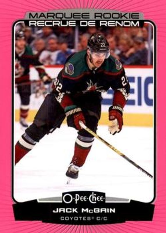 Jack McBain 2022 O-Pee-Chee #574 Neon Pink Border /75 Rookie RAW