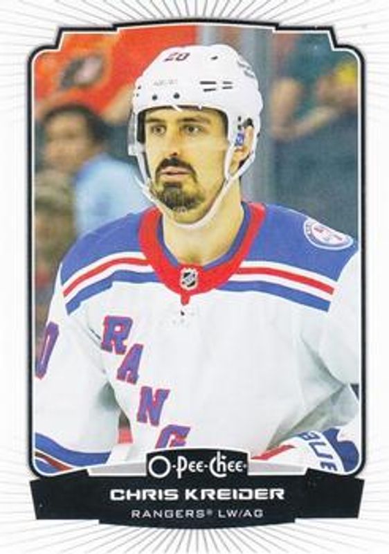 Chris Kreider 2022 O-Pee-Chee #142b Base RAW